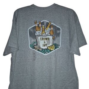 Crown And Ivy Mens Gray Tee Shirt Xl Nwt